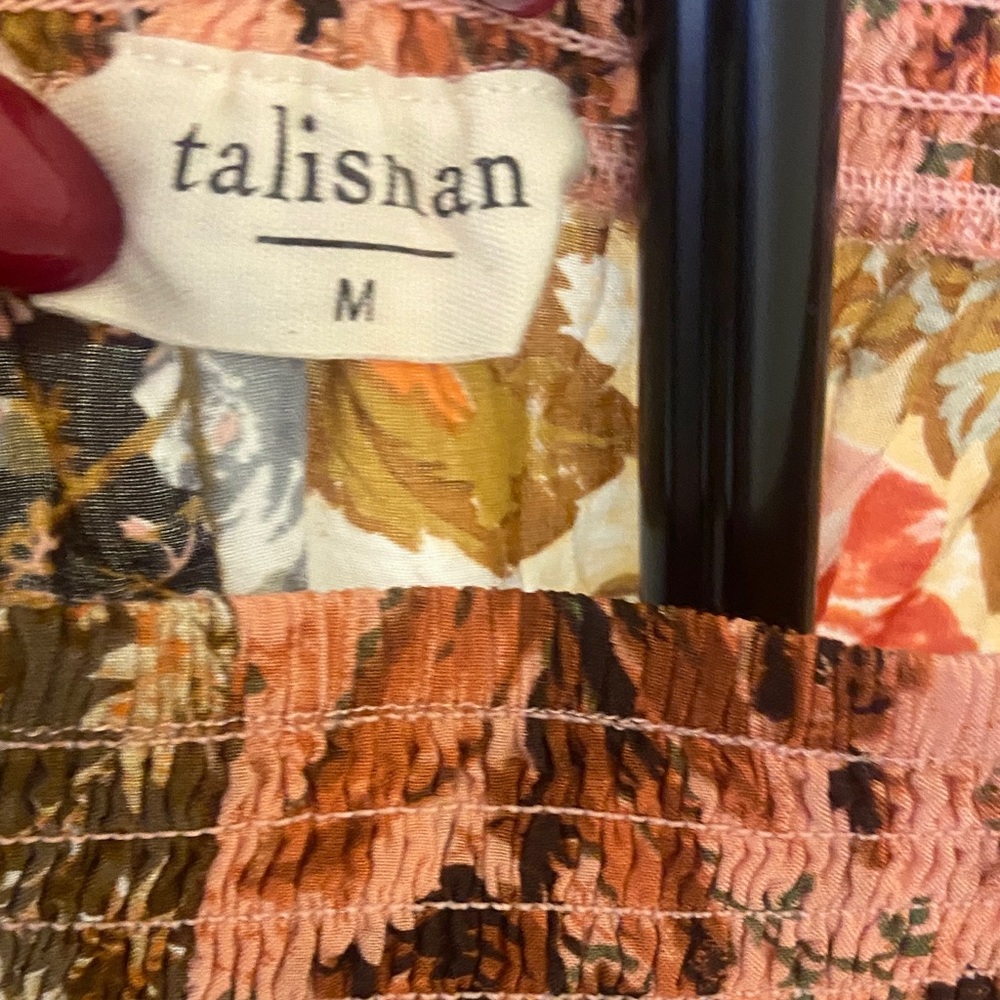 Floral Patchwork Off-Shoulder Blouse - image 2